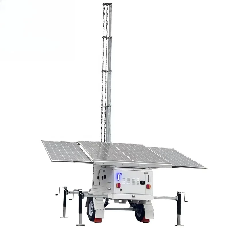 Portable Surveillance System Solution Mobile CCTV Trailer