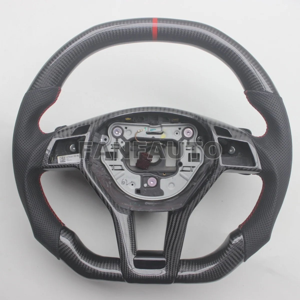 Replacement Real Carbon Fiber Steering Wheel with Leather for Benz W176 W204 W205 W213 CLA GLC GLE450 C63