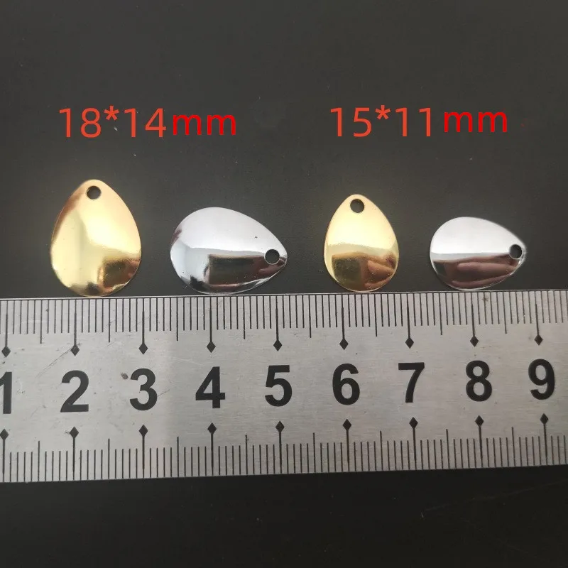 5Pcs/Lot Metal Fishing Spinner Blades For DIY Hard Baits Making Parts Component Size （15*11）（ 18*14）