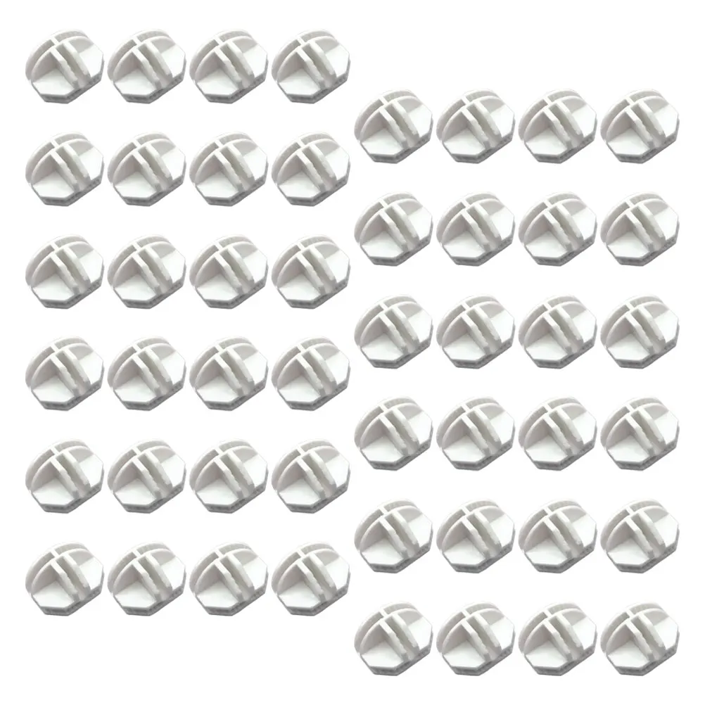 

50pcs White Right Angle Semi-circle Clamps Durable Plastic Wire Cube Connectors Modular Shelf Storage Accessories Shoe Closet