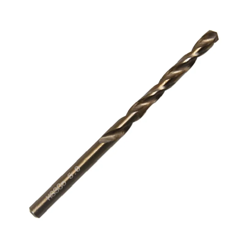HSS baked yellow twist drill hand drill full grind straight handle metal drill bit woodwork drilling accessory tool set