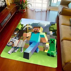 M-Craft Classic Pixel SandBox Game Area Rugs for Living Room Bedroom Decoration Rug Children Play Gamer Room Mat Non-slip Carpet