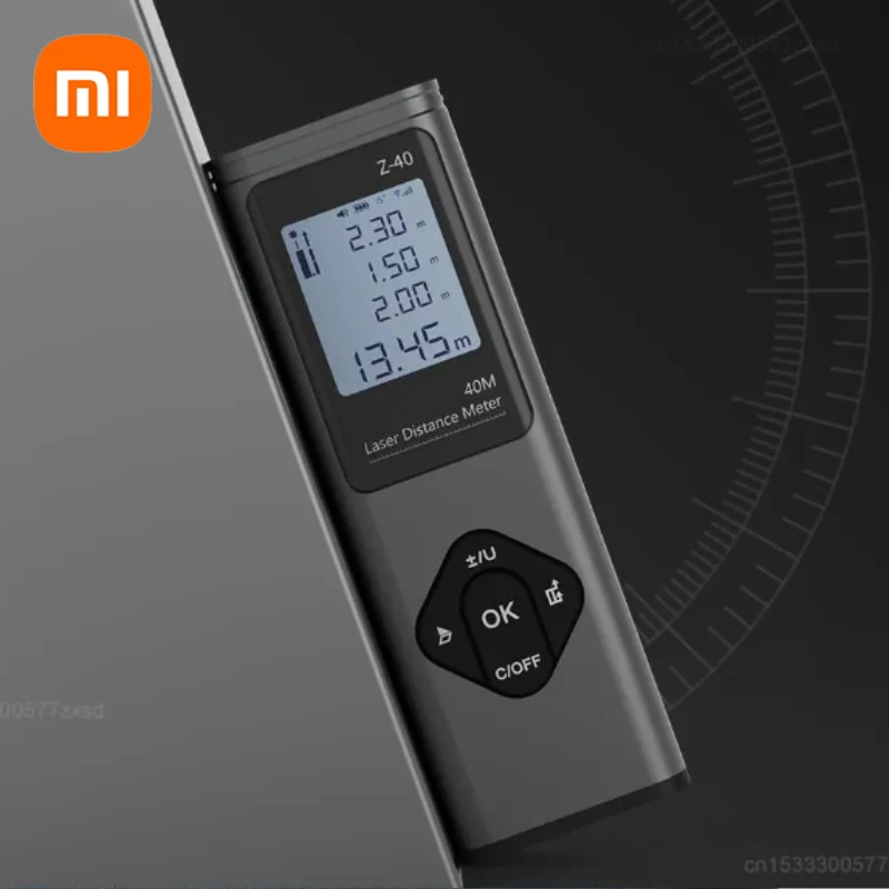 Xiaomi-ronguan Telêmetro Digital a Laser Ferramenta de Medição Recarregável tipo c Mini Telêmetro de Alta Precisão 40m