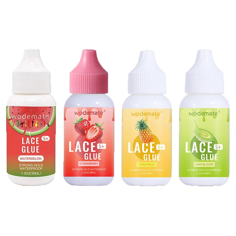 Fruity wig lace glue Cantaloupe/pineapple/strawberry/watermelon Durable invisible no residual safety no irritation 38ml