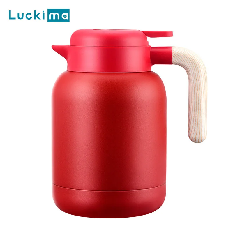 

1/1.5/2L Insulated Water Bottle Pressing Type Coffee Pot 316 Stainless Steel Thermal Insulation Kettle Vacuum Flask Jug Gift