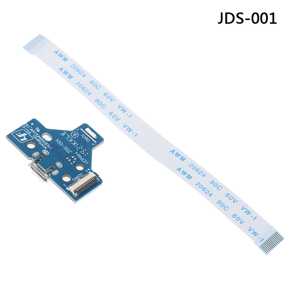 1 pçs usb porto de carregamento soquete placa de circuito para 12pin jds 011 030 040 055 14pin 001 conector para ps4 controlador