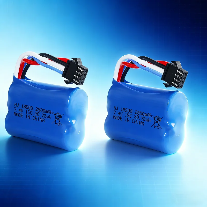 18500 Rechargeable Battery 7.4V 2800mAh 15C High Rate Suitable for RC Remote Control Car Off-road Vehicle High-speed Car Battery view 5
