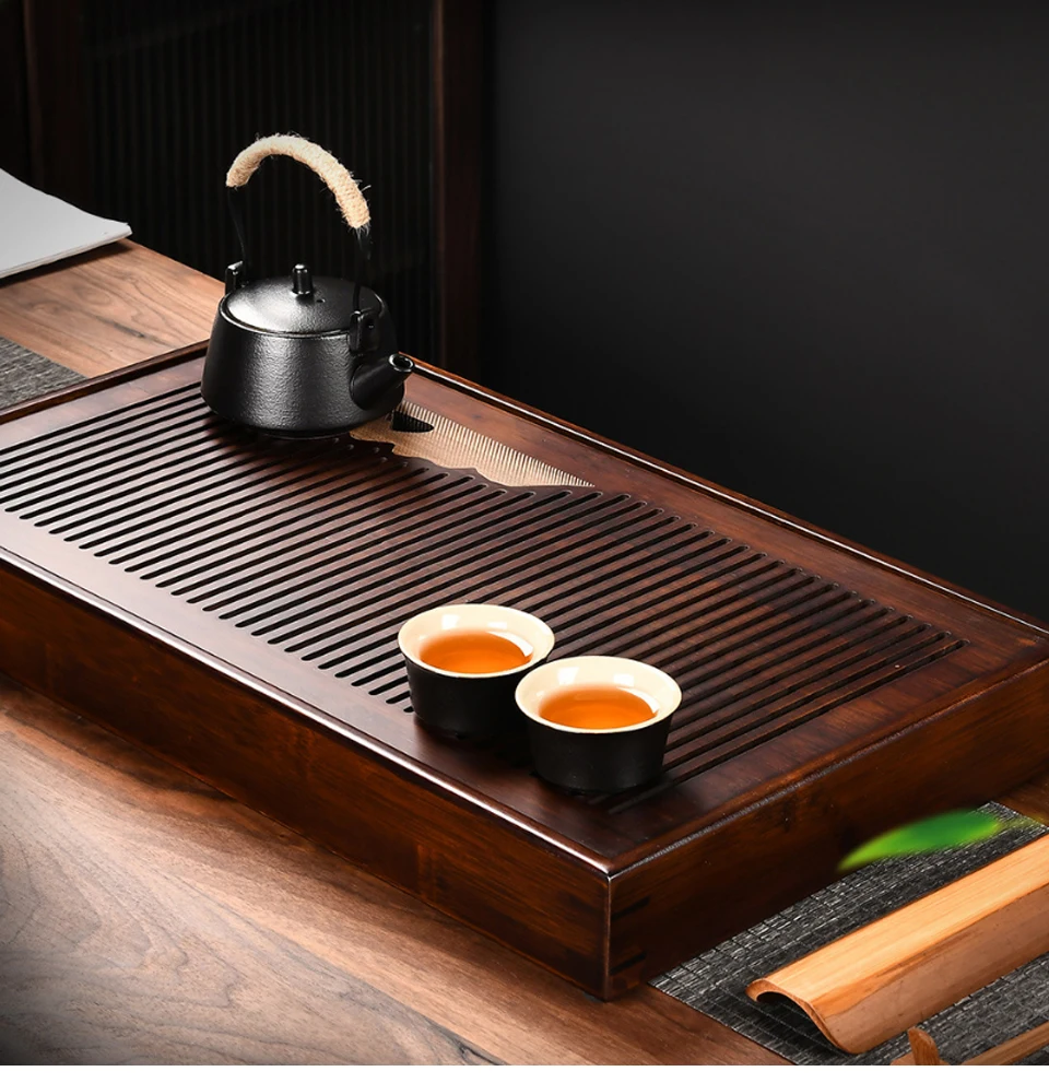 水とお茶のための無垢材のティートレイ,台所用品,コーヒー,ティー