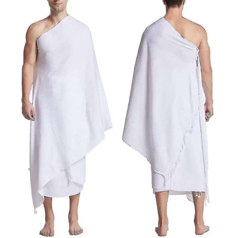 Saudi Arabian Islamic Believers Muslim Pilgrim Towel Beach Towel Pure White Shawl Ihram Hajj Towel