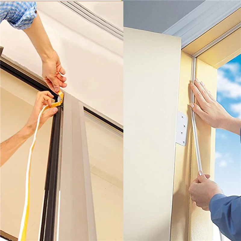 10 ม้วน EVA Seal Weather Strip โฟมเทป D ประเภท 10M ประตู Windows Draft Excluder Anti-Collision แถบซีล