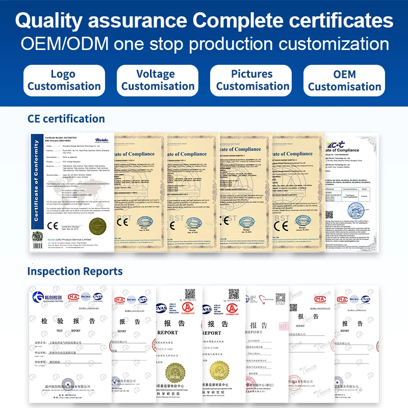 Three-Phase Automatic Voltage Regulators/Stabilizers 10KVA 20KVA 30KVA 50KVA 100KVA Range AC 380V Industrial Machines