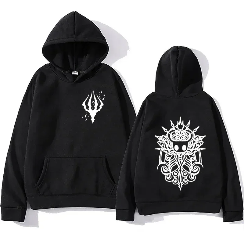 Juego Hollow Knight hombres Sudadera con capucha hombres mujeres Casual moda de gran tamaño primavera otoño pulóver sudadera Cosplay ropa cuello redondo Sudadera con capucha