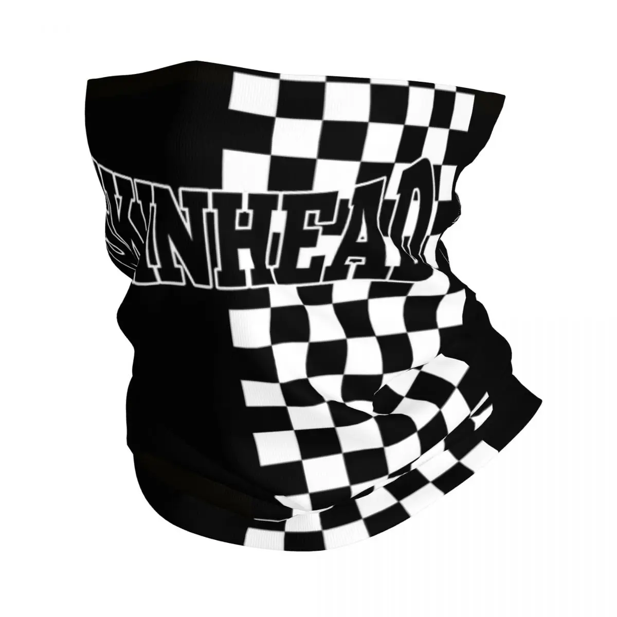 

Skinhead And Ska Checkerboard Balaclavas Magic Scarf Neck Cover 2 Tone Music Bandana Cool Running Face Mask for Men Women