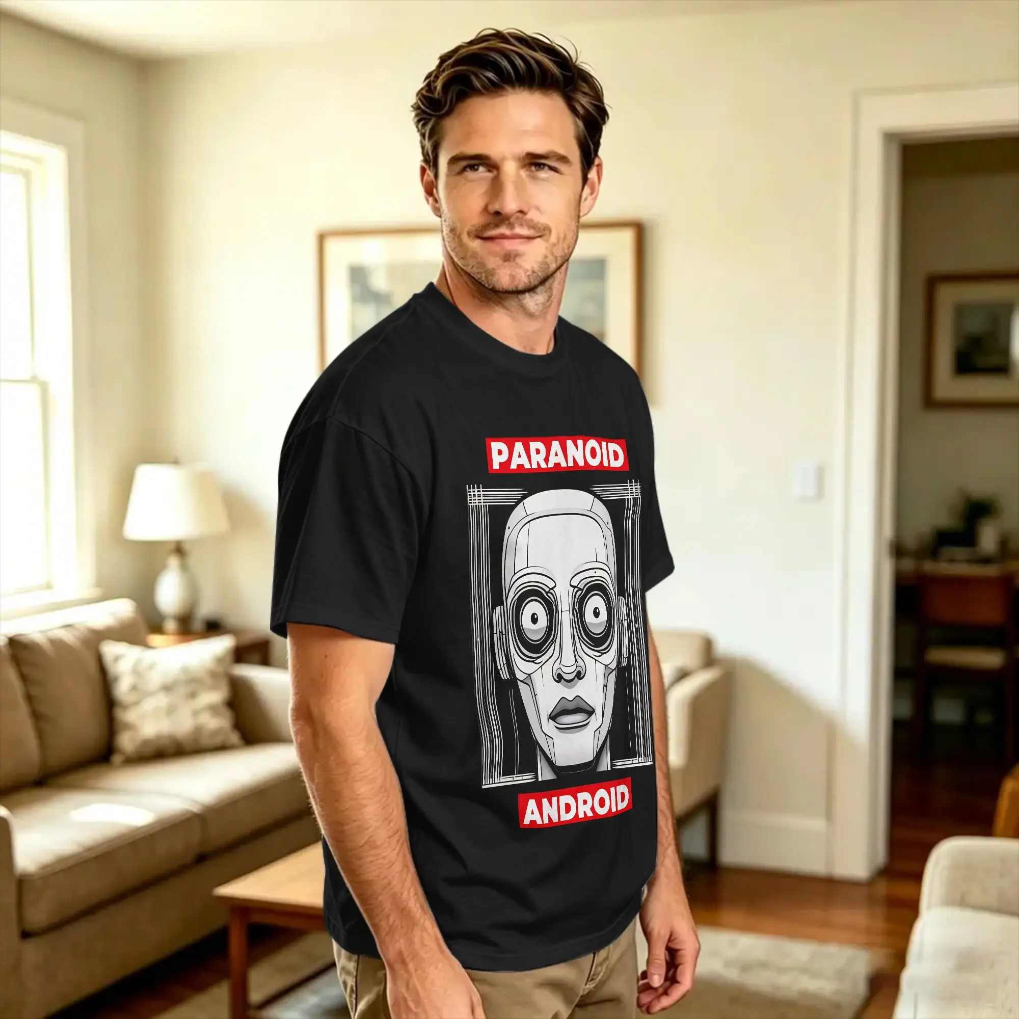 Radiohead Paranoid Android T-Shirt Summer  Hip Hop T Shirts Cotton O Neck 4XL 5XL 6XL Tees Short-Sleeved Vintage Tshirt