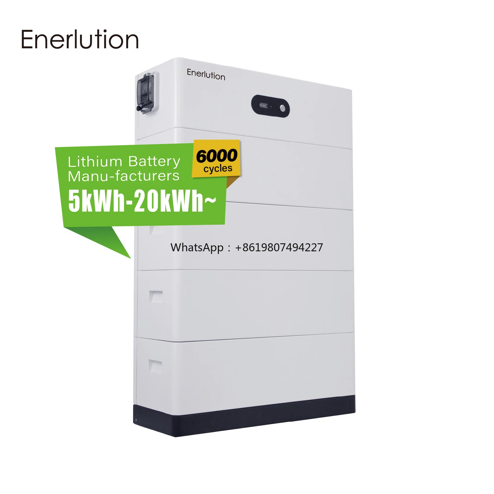 Home Backup Battery 10Kwh Lifepo4 - Batteria di accumulo domestico impilabile ad