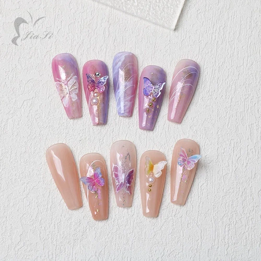 30Pcs 3D Butterfly Nail Art Decorations Mixed Color Rhinestone Nail Gems for Gel Acrylic Natural Nails DIY Manicure Accessories