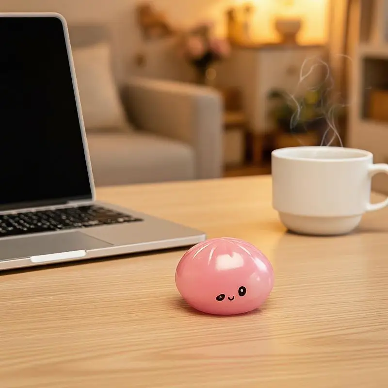 Luminous Glitter Dumpling Squeeze Stress Balls Soft Colorful Fidget Sensory Toy Portable for Travel Kids Adult Anxiety Relief