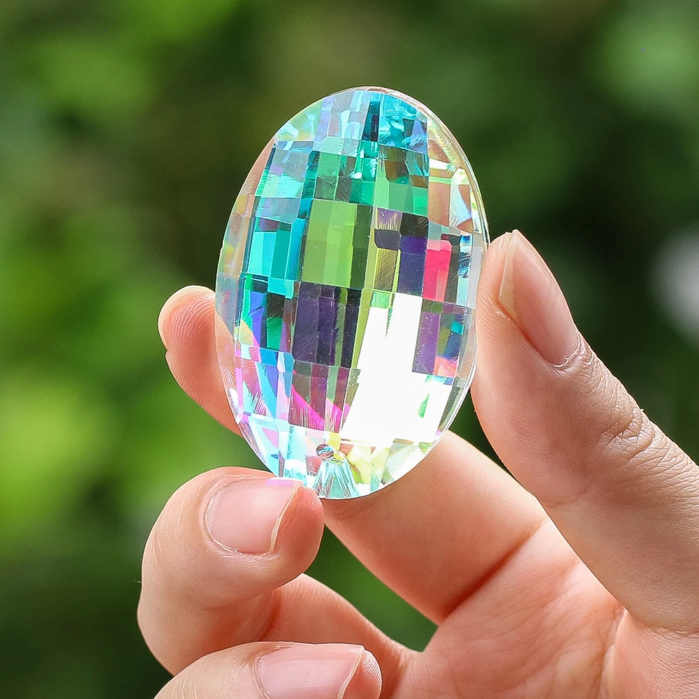 AB Shuttle Ellipse Comet Crystal Pendant Mosaic Refracted Light Sunlight Collector Rainbow Making Garden Balcon Hanging Ornament