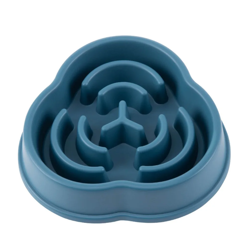 Food Grade PP Slow Feeder Bowl Cute Shape Small Medium Pets Dog Bowl Silicone Non Slip Pad Slow Feed Structure Pet Feeding Bowl