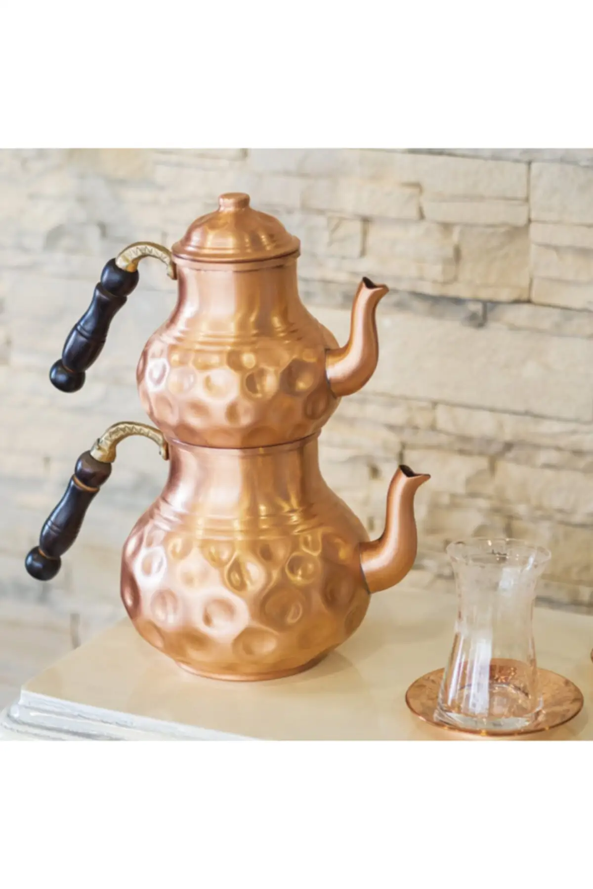 DOLBOVI copper sliced large teapot Rose Gold No 1 Ns-04966 Cooper Tea Pots Handmade