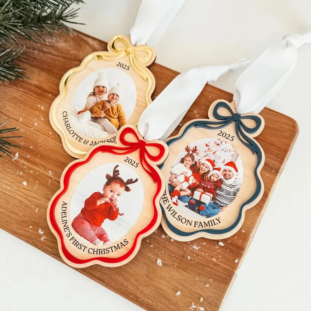 Custom Photo Christmas Ornaments, Picture Christmas Ornaments, Personalized 2025 Ornaments, Custom Ornaments, 2025 Photo Christmas Ornaments