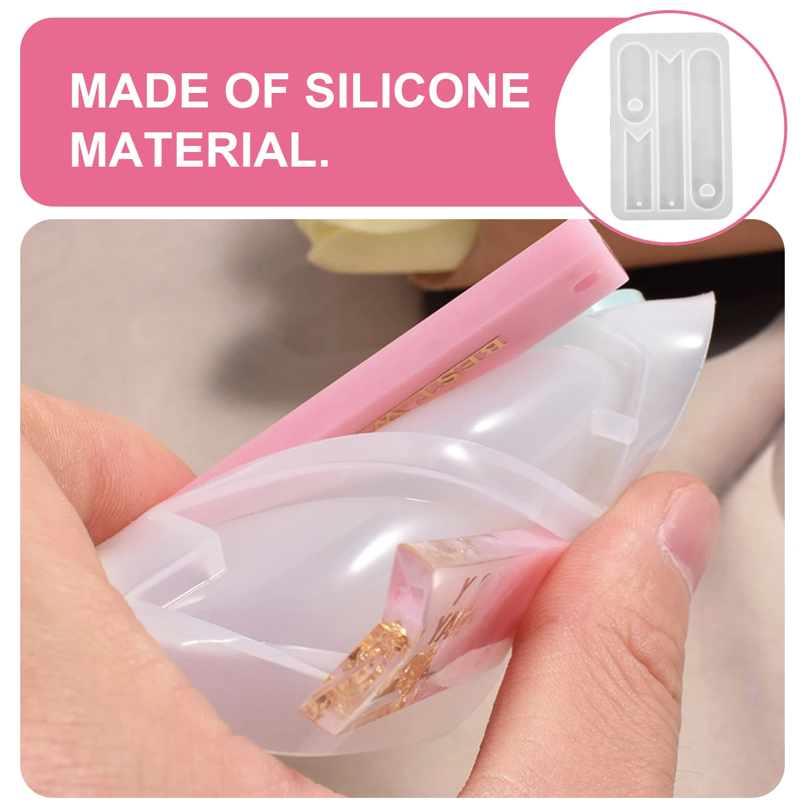 

Bookmark Mold Maker Pendant Blank Bookmarks to Decorate Silica Gel Marker Making Tools