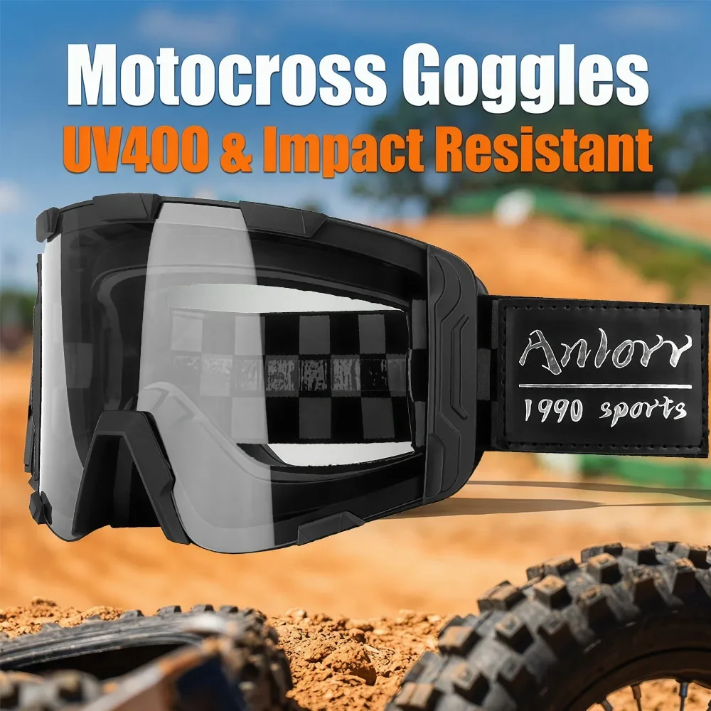 

Motocross Goggles UV400 Dual-Cycle Defogging Full Seal Sandproof Outdoor Riding Glasses For Offroad Motorcycle Extreme Sports