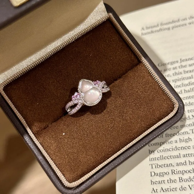 جديد الأزياء الصينية الخفيفة الفاخرة كامل الماس القرع حلقة مفتوحة شخصية المرأة بسيطة حلوة ذات قيمة عالية الشعور الراقية #2