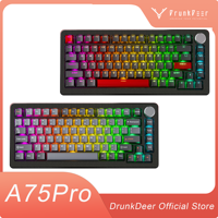 DrunkDeer A75 Pro Rapid Trigger Mechanical Keyboard,TKL Gaming Keyboards, Hyper Fast Magnetic Switch Keyboard, Compact 82 Keys