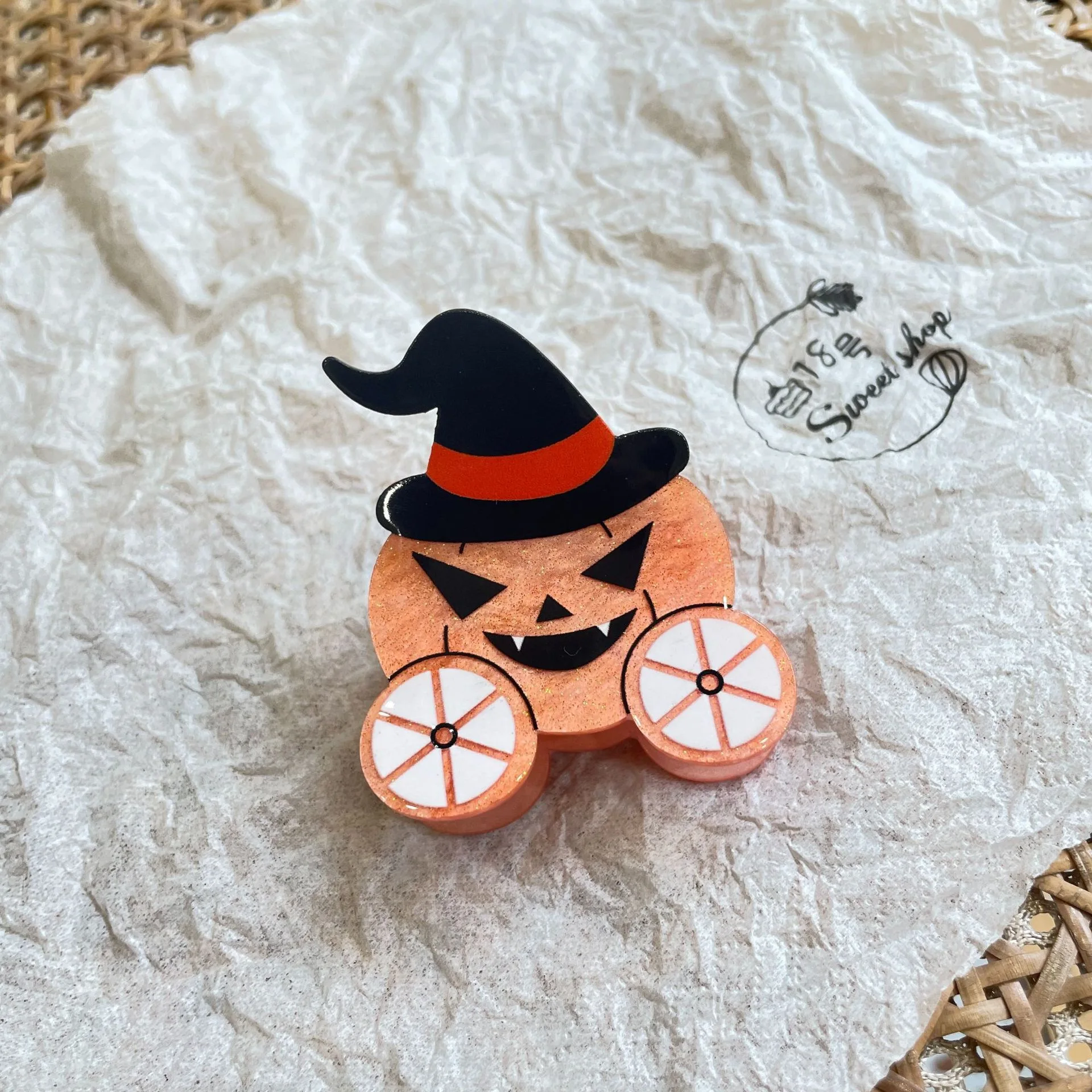 Halloween Pumpkin Ghost Castle Hairclaw Creative Resin Sharkclip Cartoon Bat Hair Clip for Women Girl Headwear 2024 NEW INS