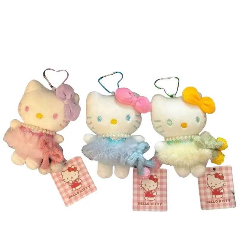 

Sanrio Hello Kitty Melody Cute Girl Keychain School Bag Pendant Kids Plush Toys Keyring Plushier Birthday Christmas Gift