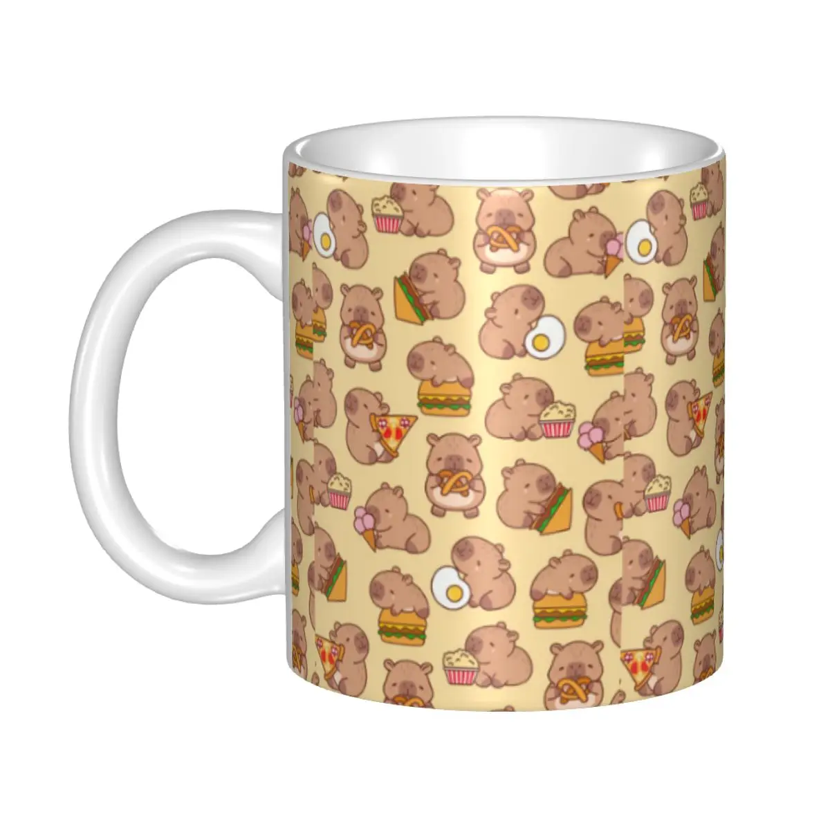 

Персонализированная забавная кофейная кружка с капибарой, сделай сам, керамические чашки для чая с молоком