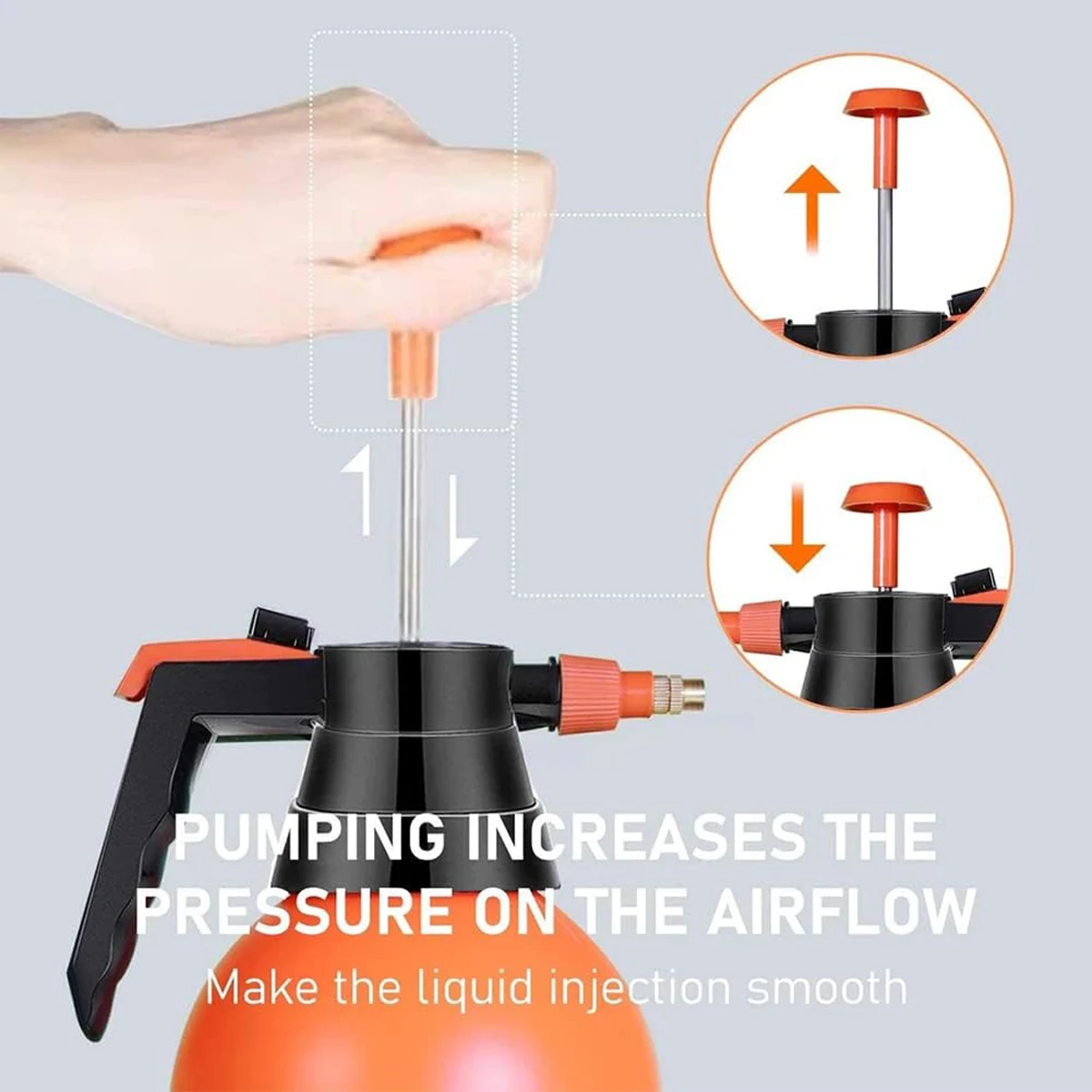 2 Liter Pressure Watering Can Manual Pressurized Gardening Tools Garden Gadgets Atomizer Spray Nozzle for Spraying System Bottle