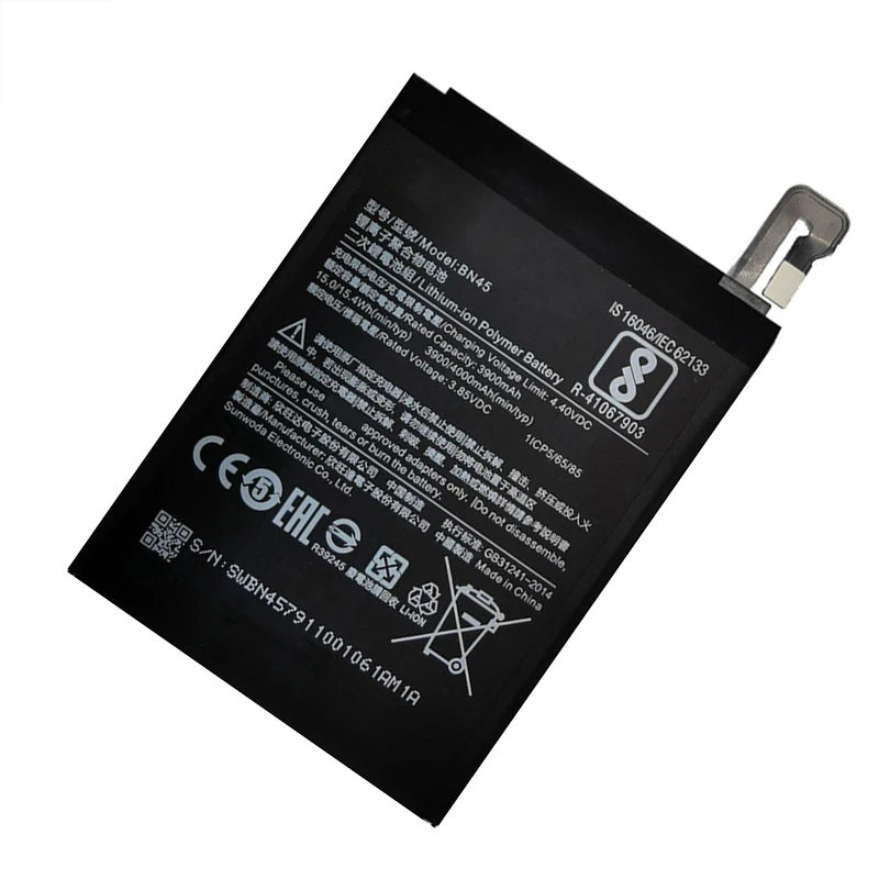 100% NEW Phone Battery For Xiaomi Redmi Note 5 Note5 Note 6 Pro BN45 4000mAh Replacement Batteries Bateria Batterij+Tools