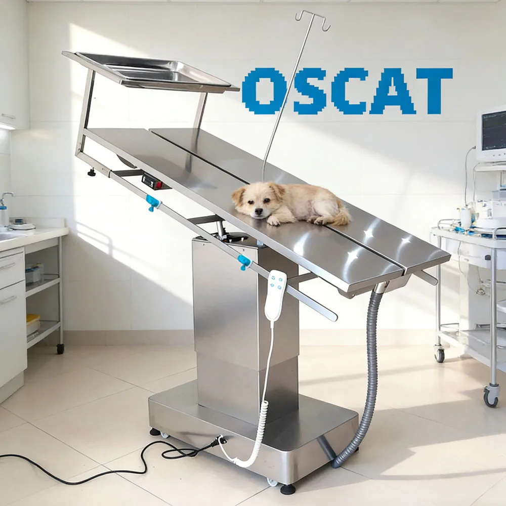 OSCAT Veterinary Surgery Table Electric Stainless Steel Pet Tables Heated Vet Operating Table For Cat Dog Veterinary Clinic