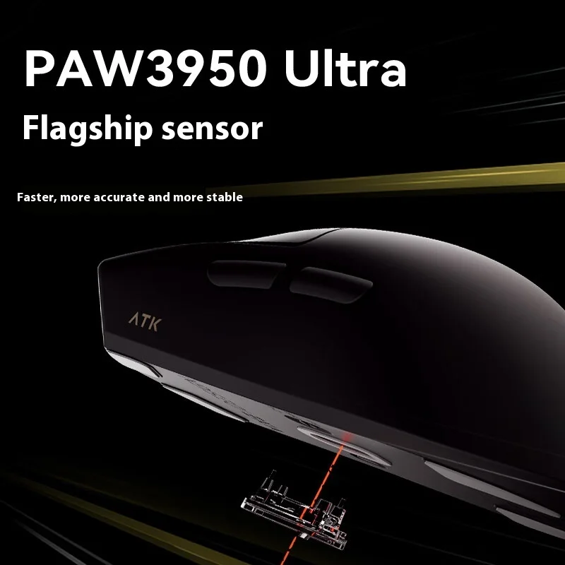 Imagem -04 - Atk x1 Ultimate Dual-mode Mouse sem Fio Ergonômico E-sports Office Mouse sem Buraco Leve 8k Paw3950 Ultra E-sports