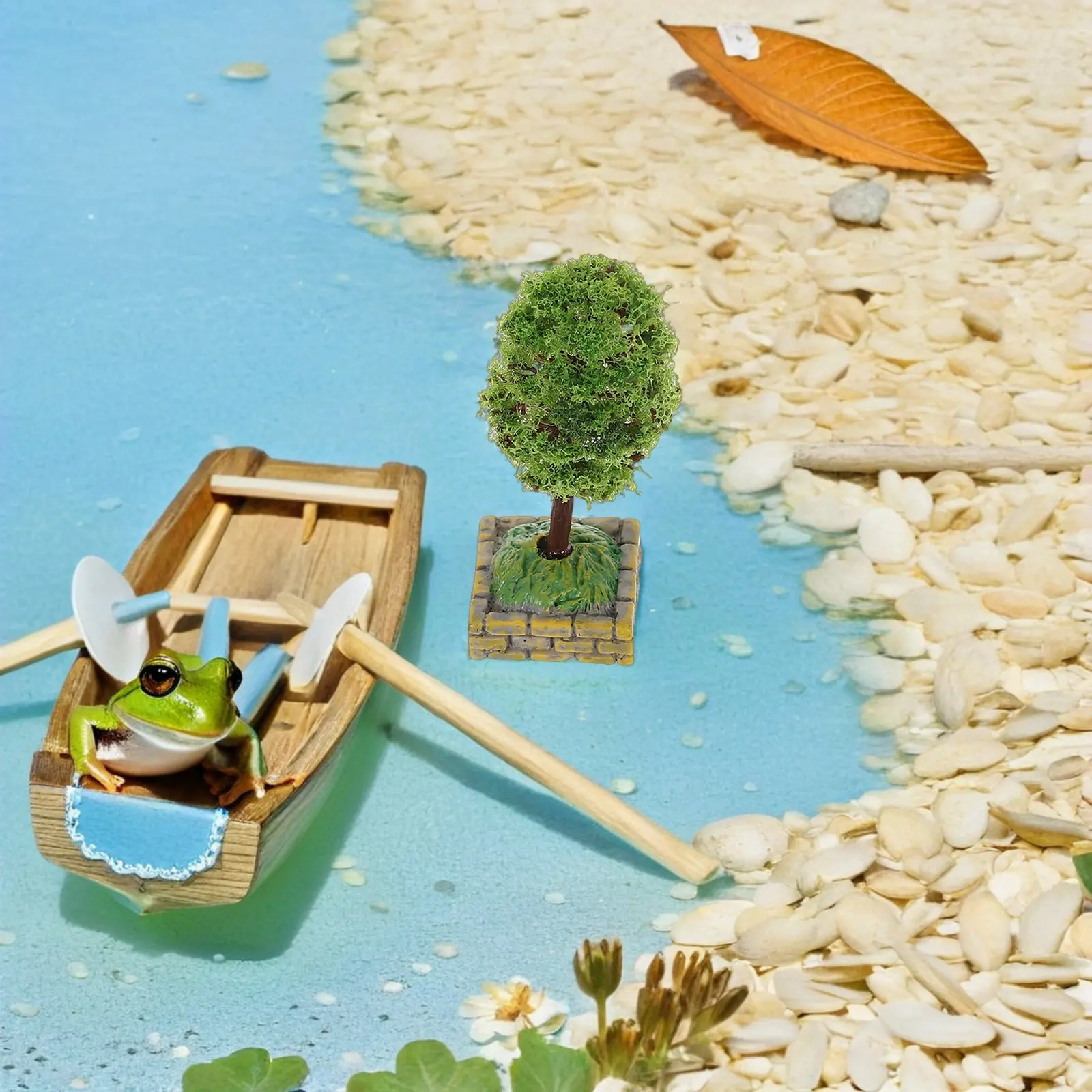 Mini Sand Table Trees 3 Inch Realistic Plastic Artificial Landscape Plant for Diorama Scenery Train Decorations