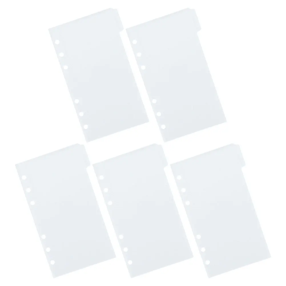 

1Set Frosted Binder Pockets Loose Leaf Document Wallet 6 Holes Plastic Folder Organizer Pouch for Office Study Travel Use