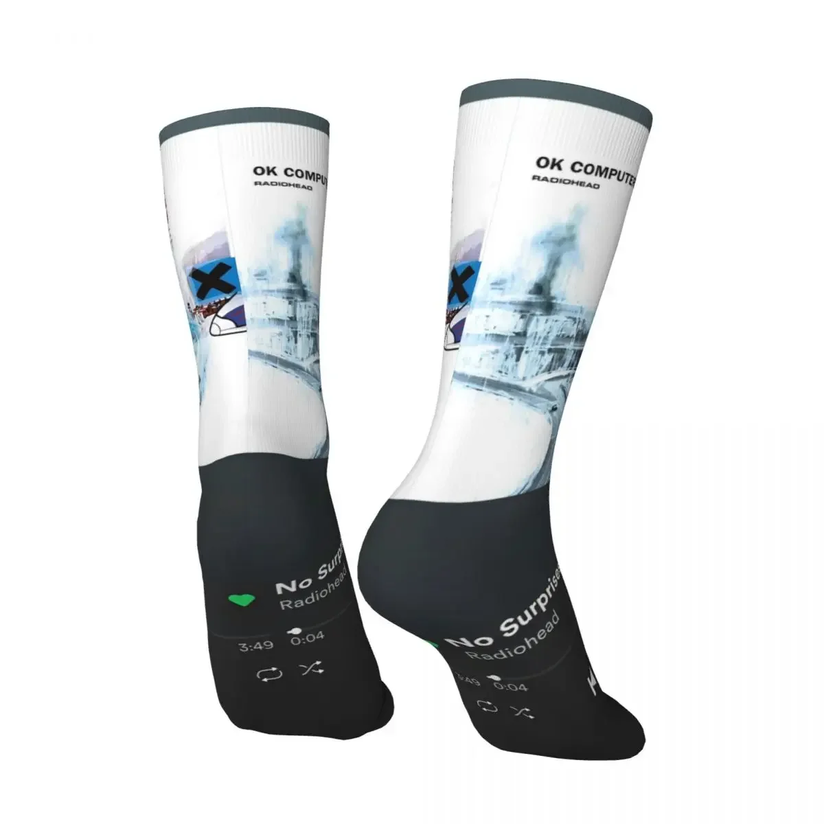 Radiohead-Calcetines transpirables para hombre y mujer, medias elegantes, diseño de ciclismo, antisudor, otoño