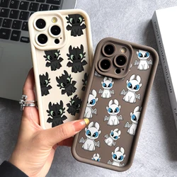 Cute Dragon Toothless Phone Case for Samsung Galaxy S24 S23 S22 S21 FE Ultra Plus 5G Note 20 Pro M54 Ladder Lens Soft TPU Cover