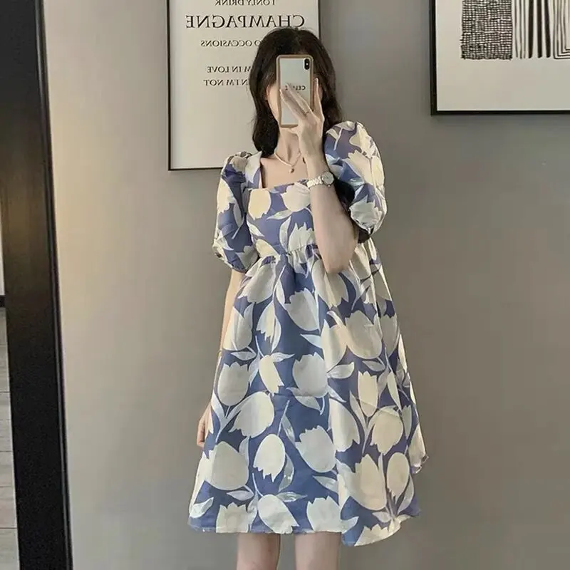 vestido-floral-para-maternidade-sem-mangas-moda-verao-vestidos-para-gravidez-colorido-estampado-gola-quadrada-manga-curta-roupas