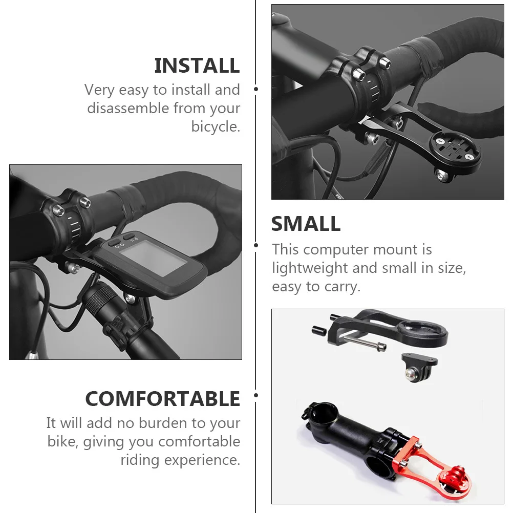 1Set Aluminum Alloy Bike Computer Bracket Speedometer Mount for Handlebar Odometer Cycling Tracker Stable Secure Easy Install