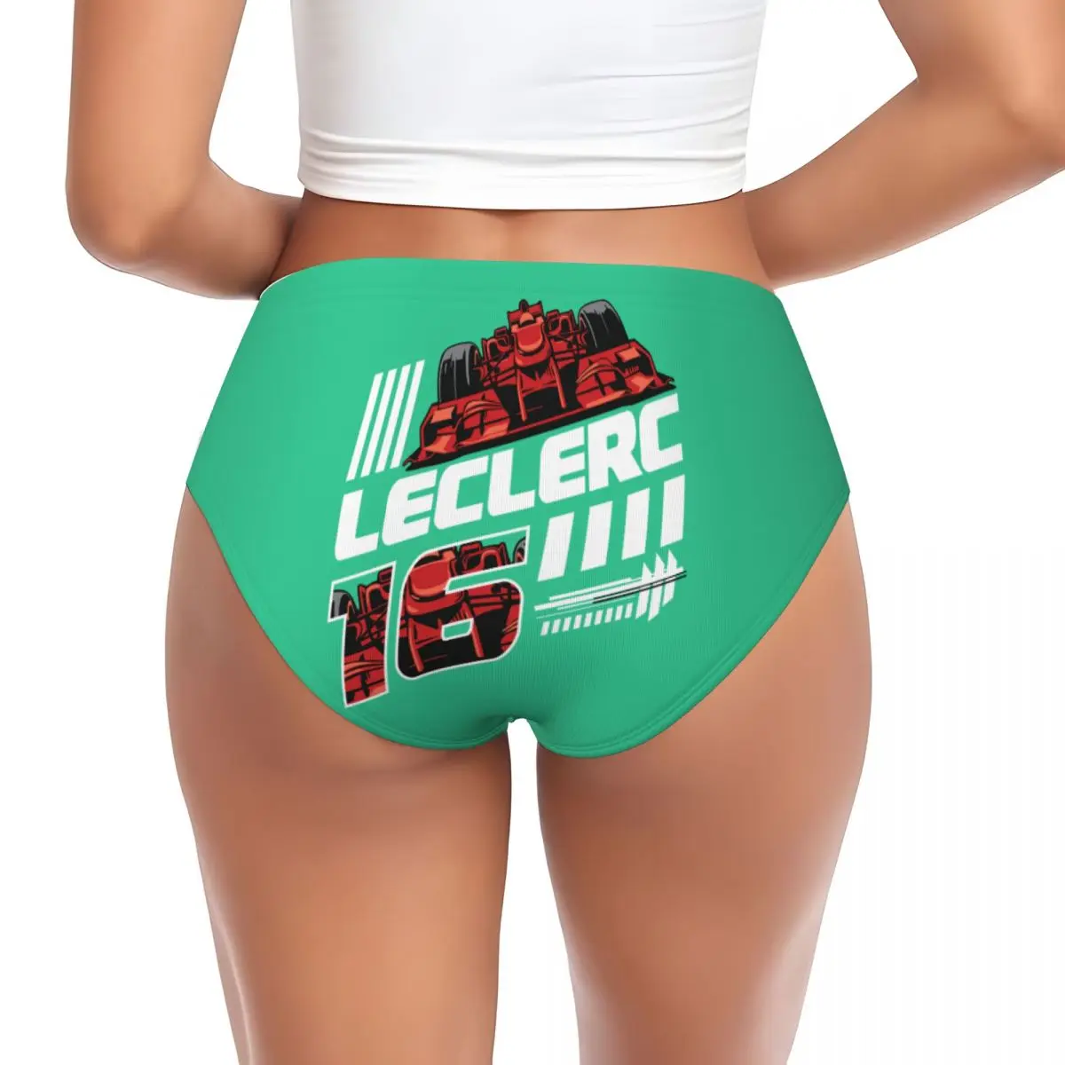 Custom Women Charles Leclerc 16 Panties Comfort Sport Car Briefs Underwear