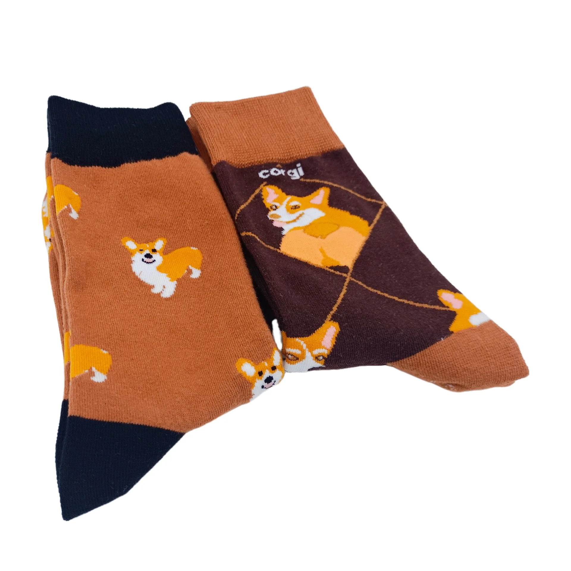 Neue Happy Herrensocken Damen Neuheit Cartoon-Socken Gekämmte Baumwolle Neue Corgi Cartoon Happy Puppy Kollektion Niedliche Windsocken für Männer/Frauen # – Detail 4
