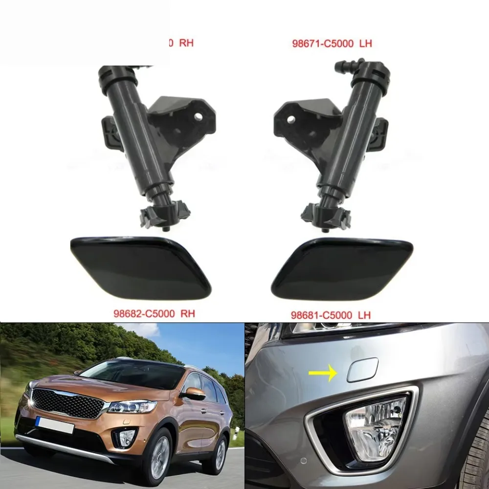 Boquilla Lavado Faros, a Pulverización Limpieza Faros + Tapa Cubierta Para KIA Sorento UM 2015 2016 2017 2018 98671-C5