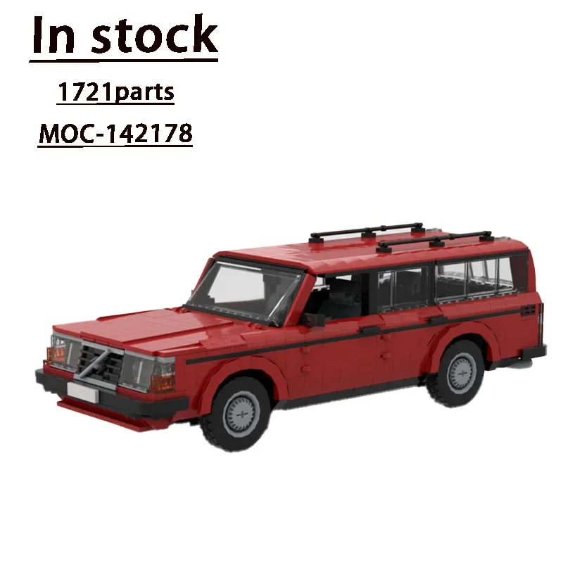 

MOC-142178 Red New Six Seat BigSpace Wagon Assembly Splicing Building Block Model1721Parts Building Blocks KidsBirthday Toy Gift