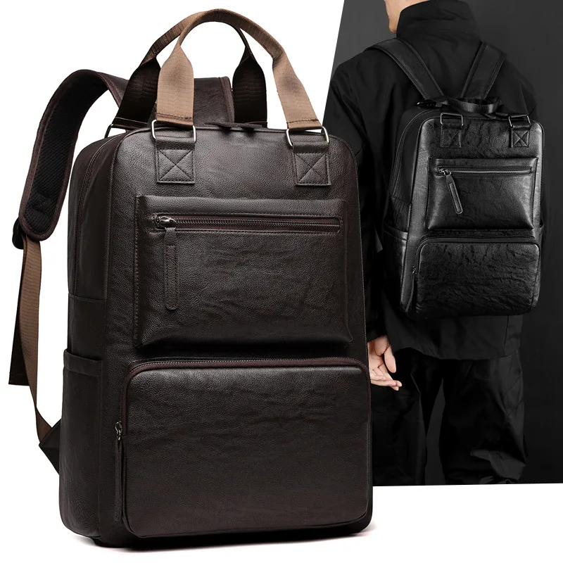 New Vintage Men's Double-shoulder Bag - Large Capacity for Commuting, Outdoor Use, Travel, Business and Casual Wear, Laptop Bag