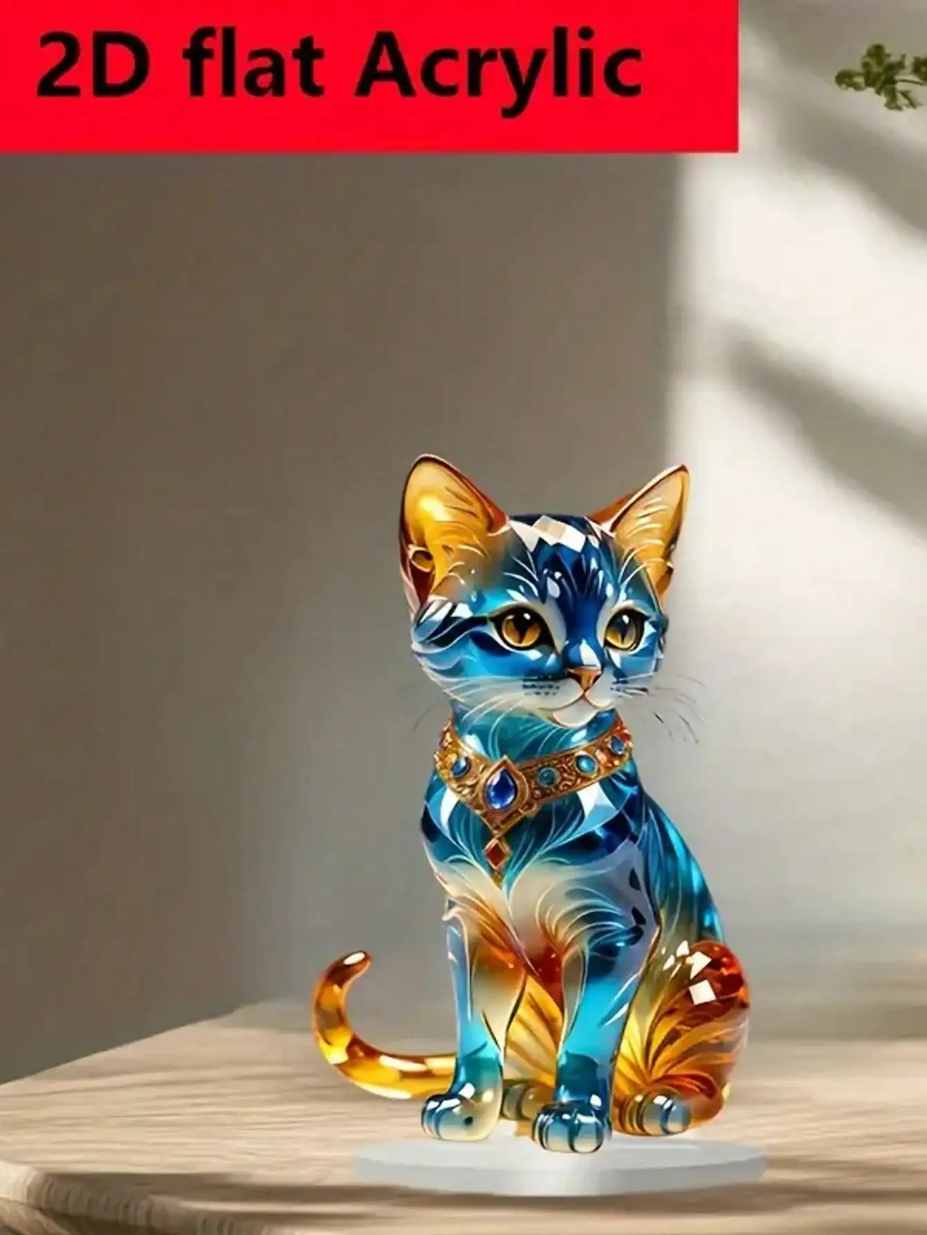 1 Stück Niedliche Kristall-Katzen-Skulptur als Heimdekoration, Schreibtisch-Deko, Ideales Geschenk für Schlafzimmer-Dekoration, Festival- und Partydekoration – Detail 2