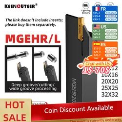 풀 시리즈 홈파기 공구 거치대, MGEHR1212, MGEHR1616, MGEHR2020, MGEHR2525, 슬롯팅 터닝 공구, 카바이드 홈파기 인서트 MGMN용