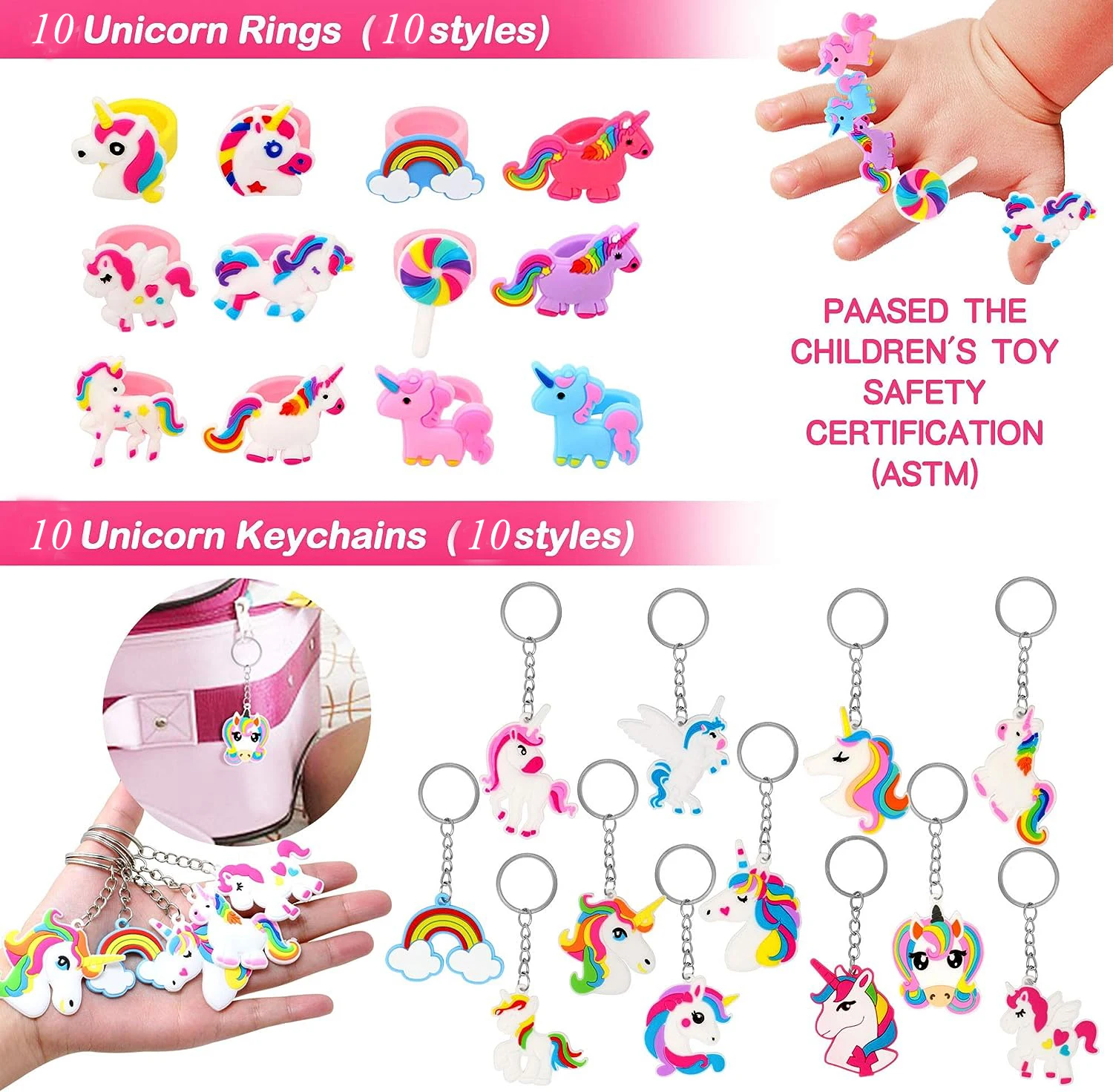 62Pcs Unicorn Party Favors Unicorn Party Gift Supplies for Boys Girls Unicorn Sticker Bracelet Unicorn Birthday Party Supplies